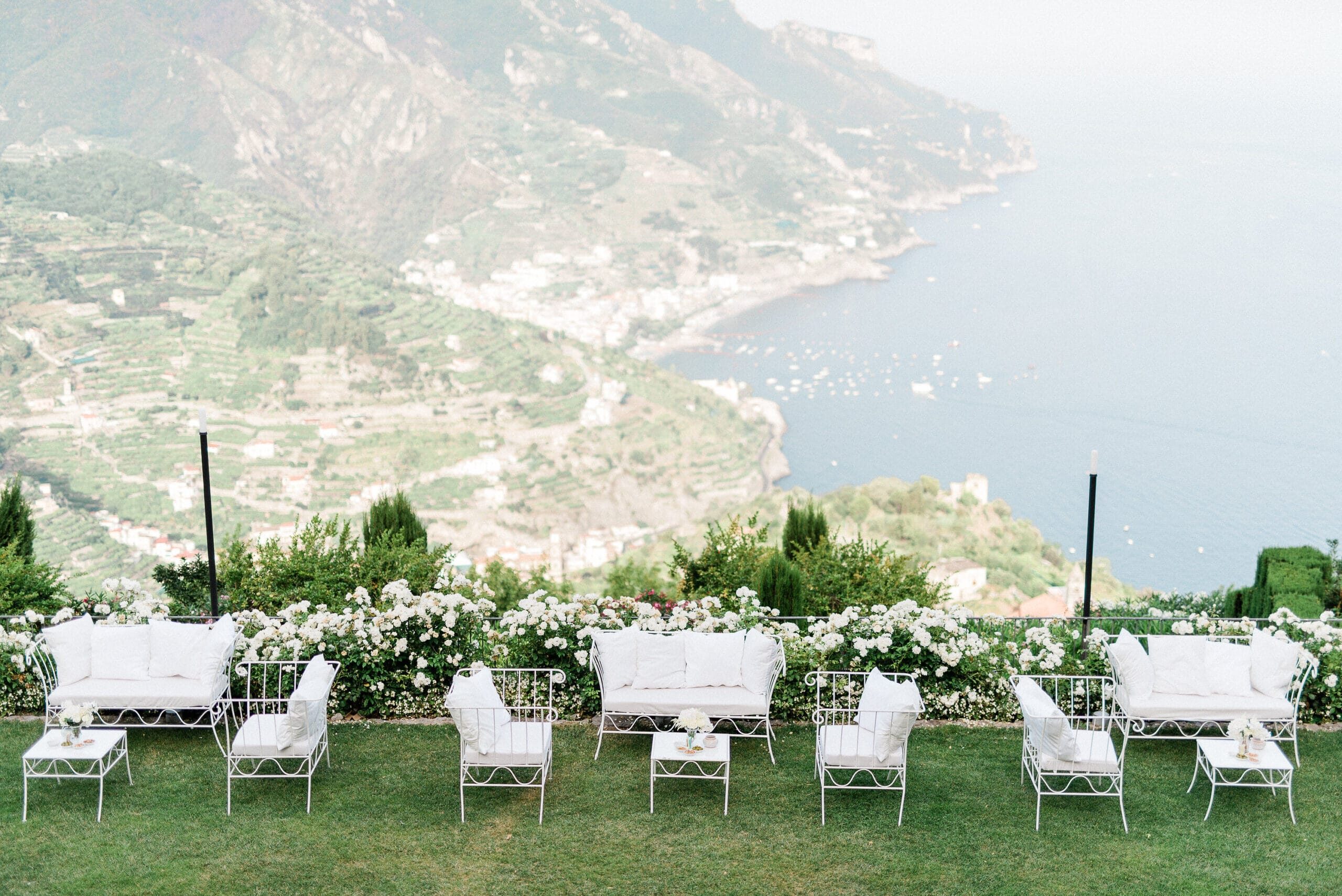 Garden with view for weddings in Ravello