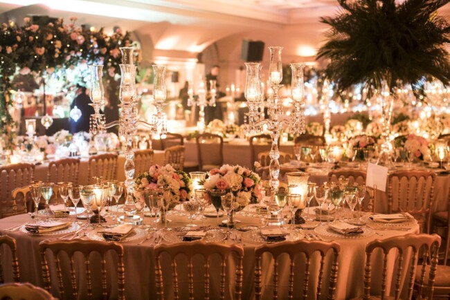 Luxury ballroom for a wedding in Rome