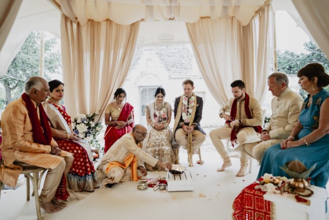 Indian wedding ceremony mandap