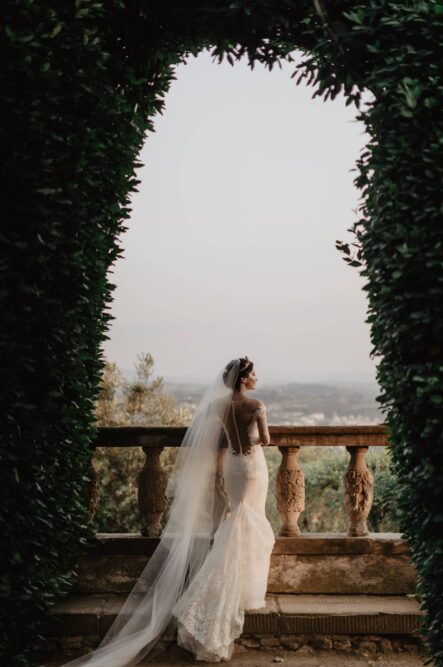 Bride with Iranian wedding dress