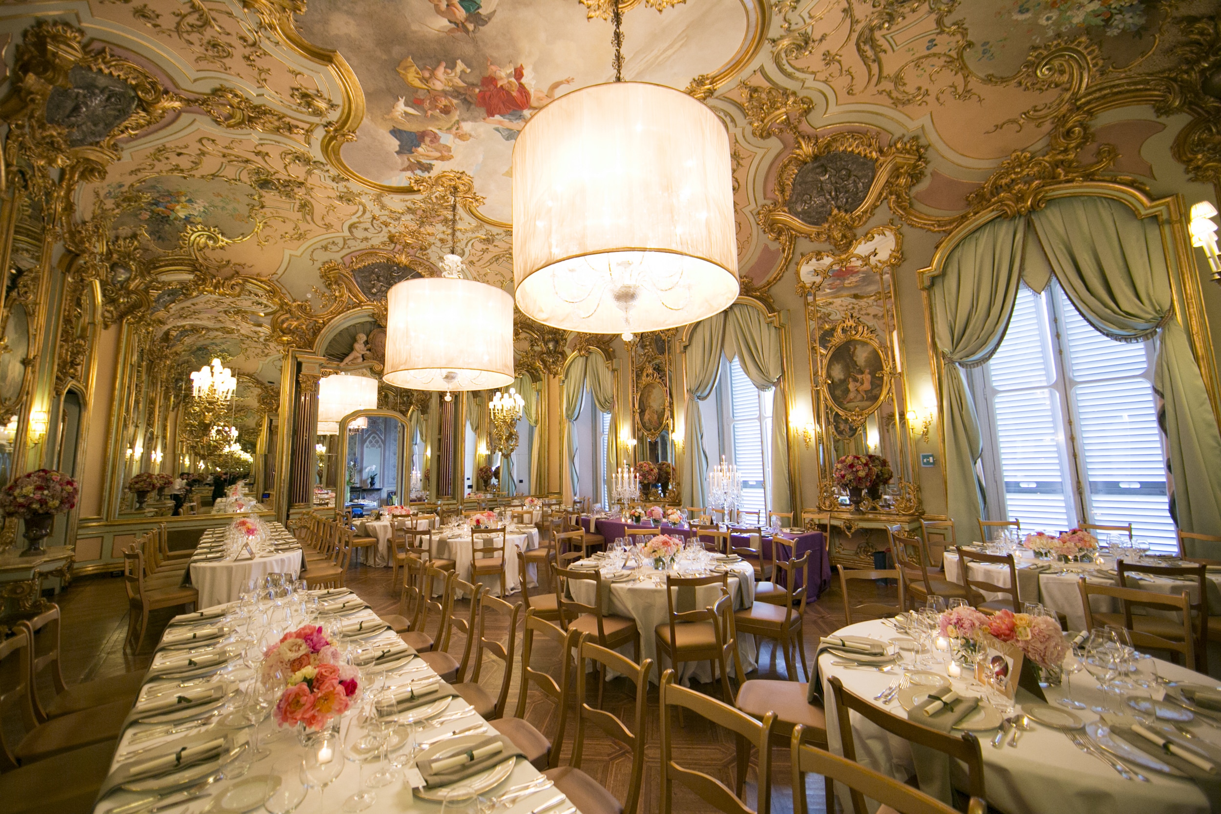 Florence wedding, luxury gold wedding hall