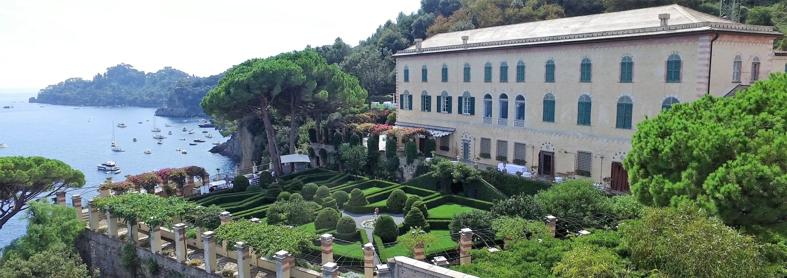 Luxury wedding villa in Portofino with italian garden with view