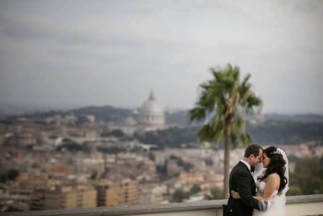 Romantic intimate wedding in Rome
