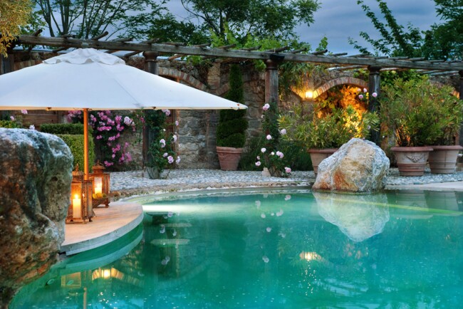 Swimmingpool luxury wedding hotel Tuscany