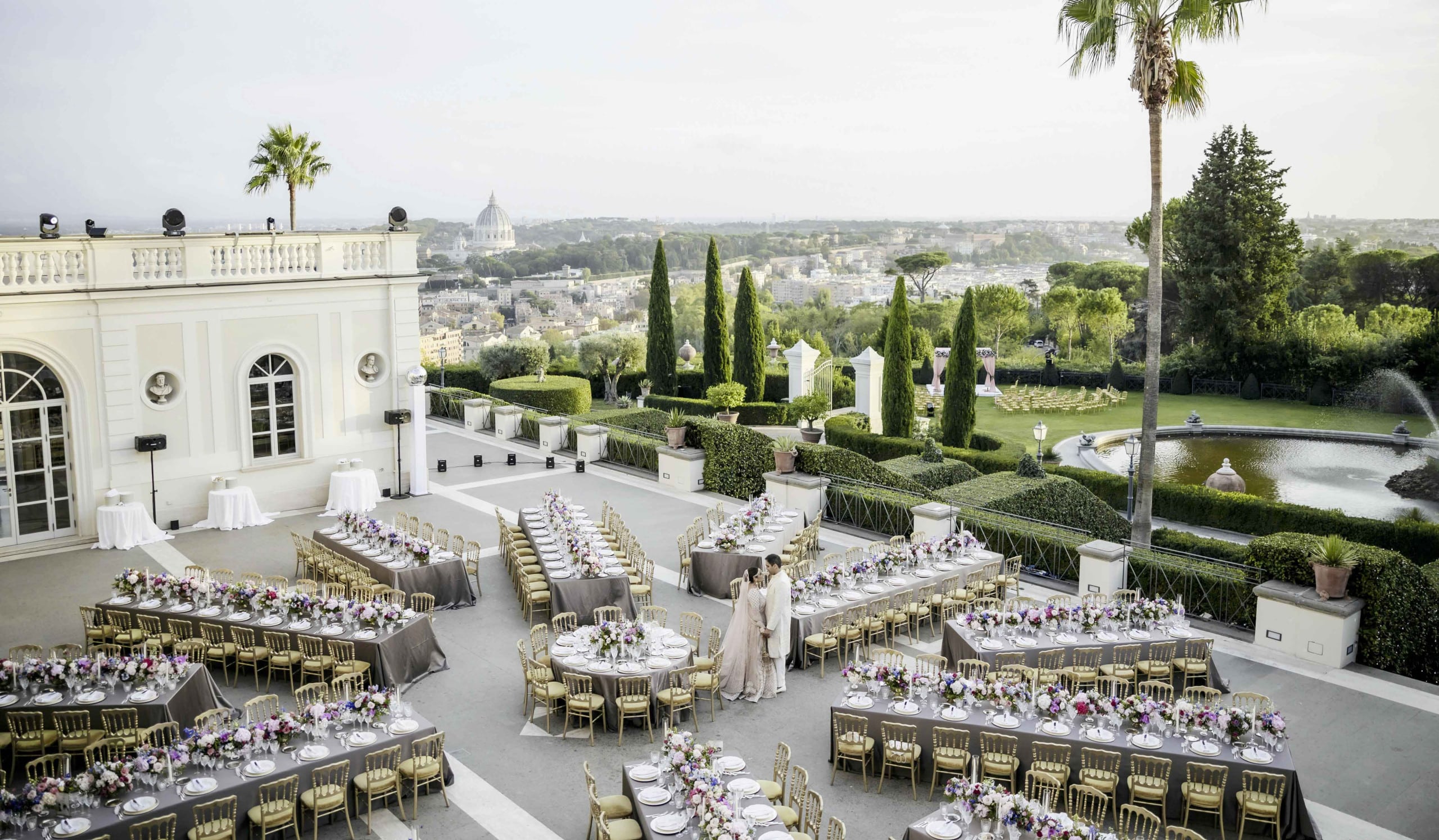 Indian couple at the wedding villa in Rome